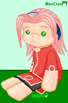 Sakura Plushies pixel doll