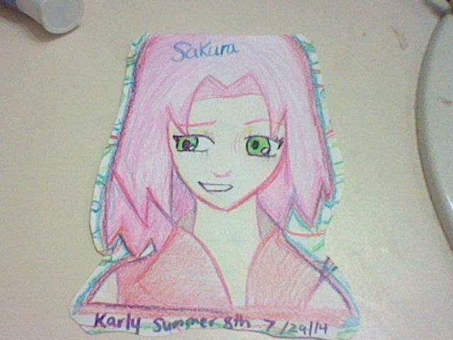 crayon drawn Sakura